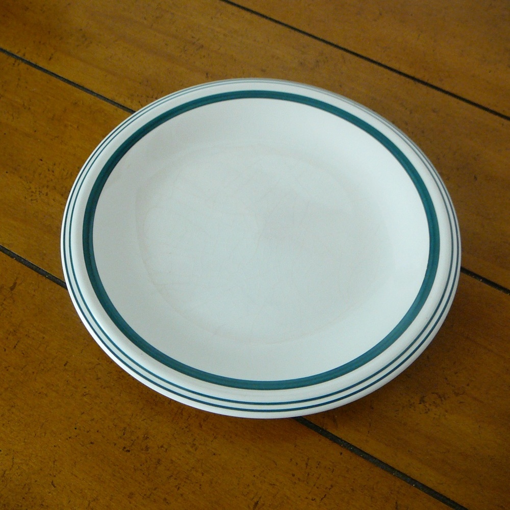 Ralph Lauren 8" Lunch Plate Green  Cafe Stripe